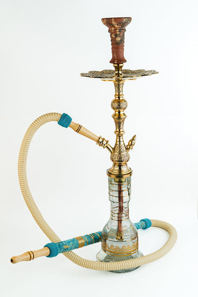 Shika Legend Egyptian brass shisha pipe, full set