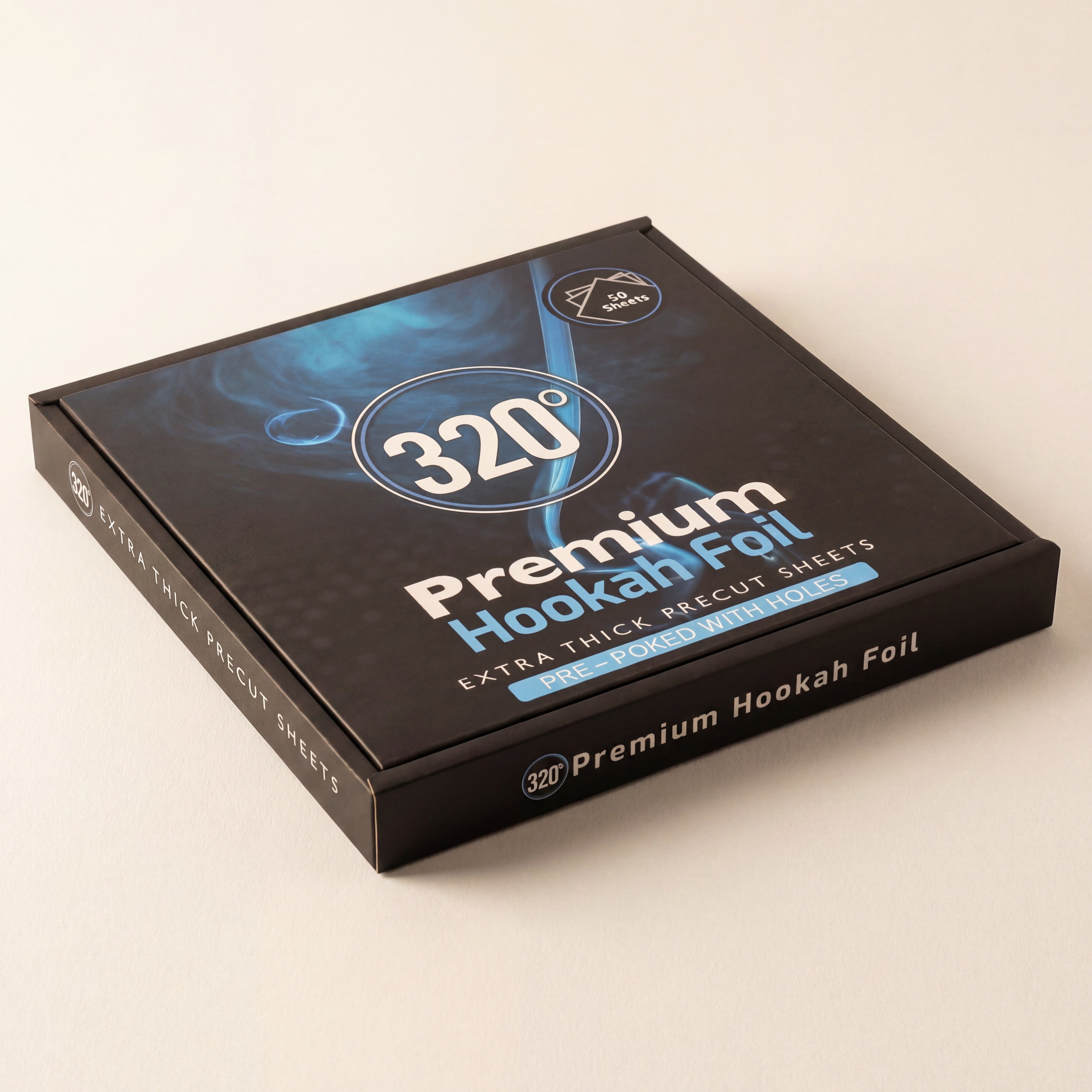 320° Premium Hookah Foil pre-poked 50-pack, the curated shisha foil range at The Premium Way.