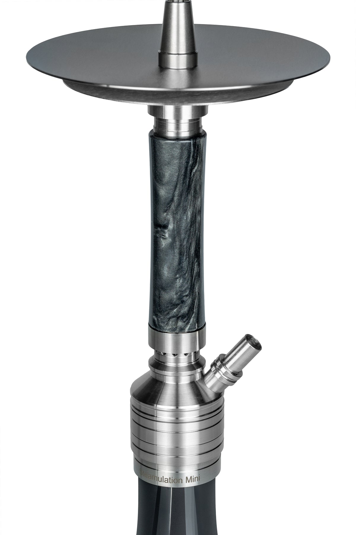 Close-up of Steamulation X Blow Off Set in Epoxy Marble Black for Pro X Mini, fully assembled
, image 6 of 12