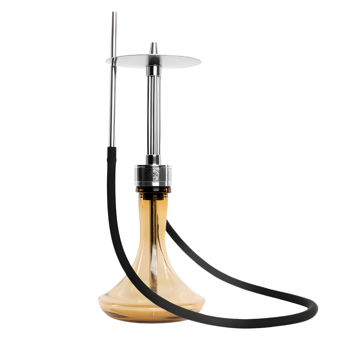 BS Hookah REF shisha pipe with amber glass vase and stainless steel stem
, image 2 of 7