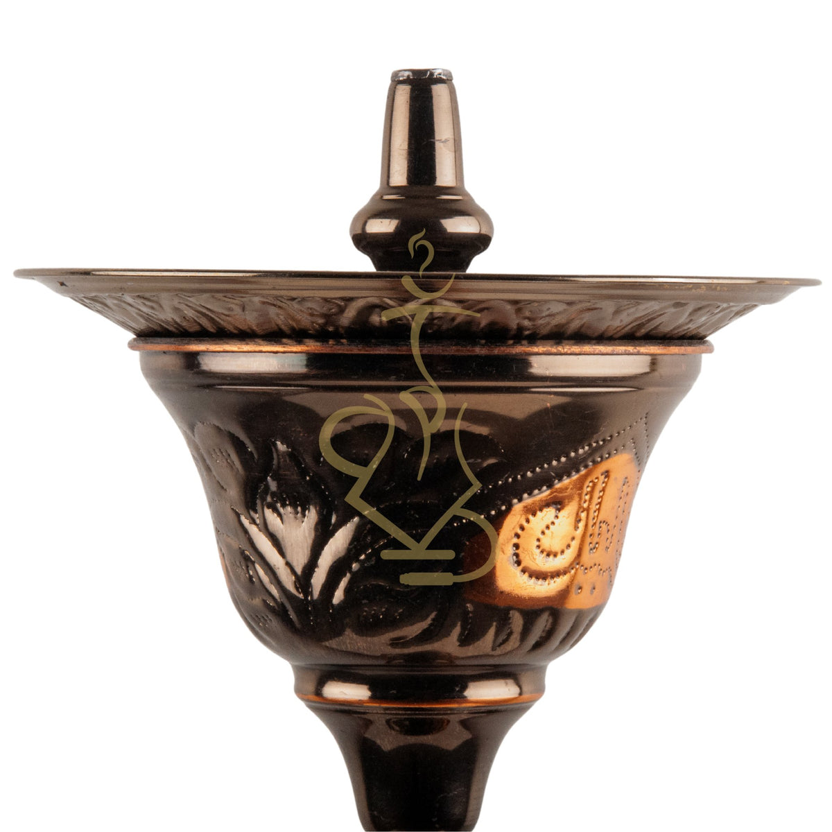 Detailed View of Khalil Mamoon 1566 Oxide Mismatch Hookah Tray from Side Angle, image 9 of 21