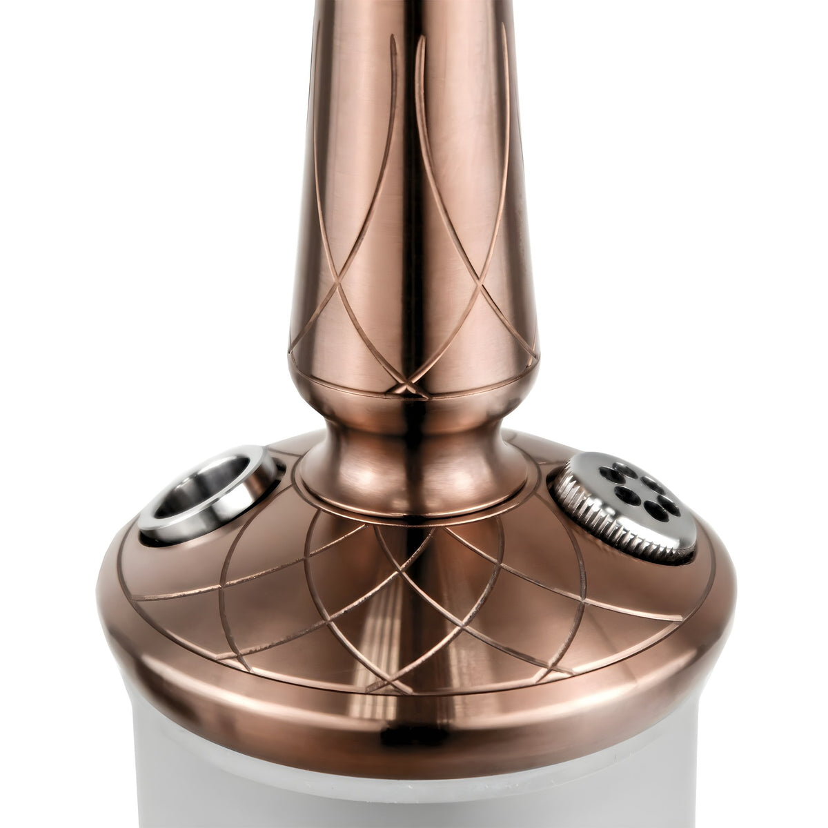 Top close-up of the Hoob Go On Bronze Hookah stem with sleek bronze finish
, image 7 of 7
