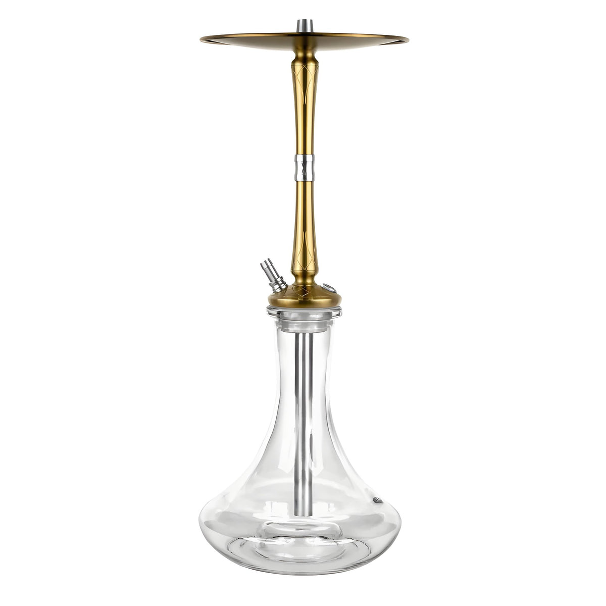 Luxury design of Hoob Go On Gold Hookah featuring gold-plated stainless steel stem
, image 7 of 8