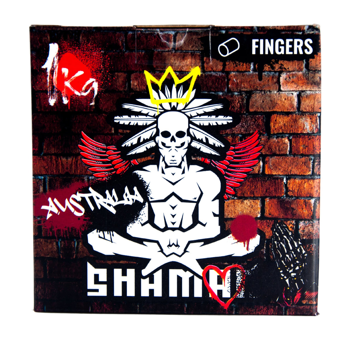 Shaman Fingers Coconut Charcoal packaging featuring skeletal figure and Australian branding, image 3 of 11
