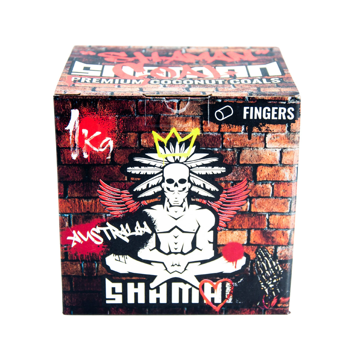 Shaman Fingers Coconut Charcoal box showcasing premium branding and rockstar graphics, image 8 of 11