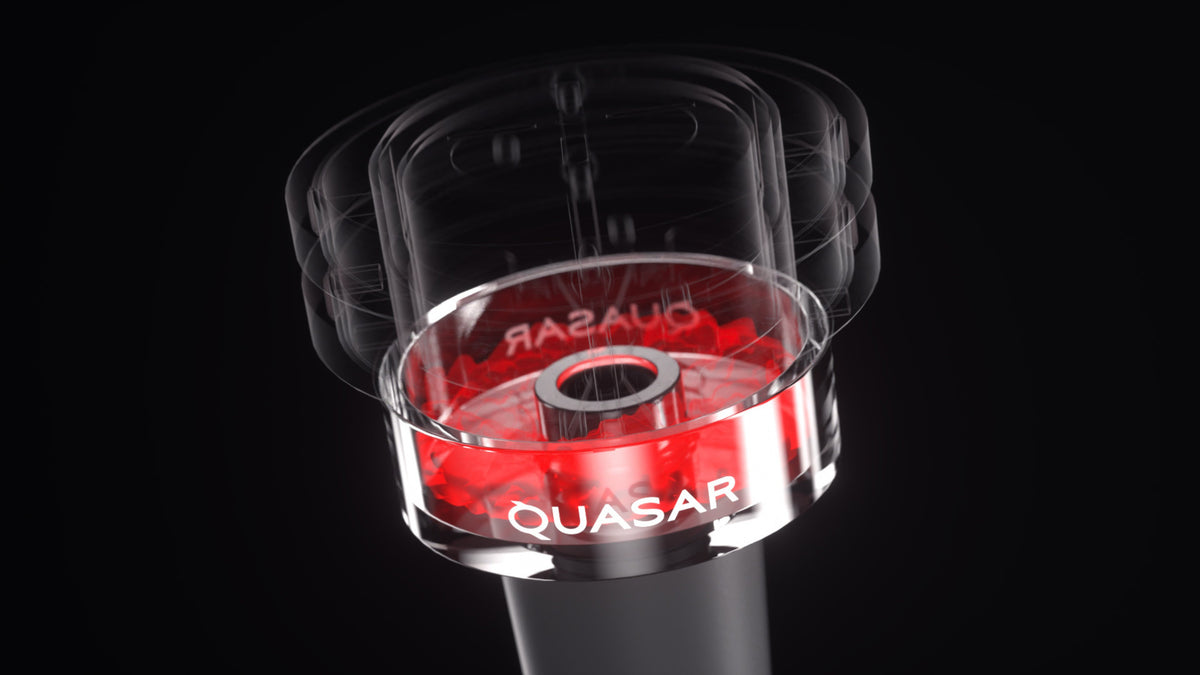 Quasar Petit Raas 2 glowing in red, illustrating heating efficiency and airflow
, image 10 of 13
