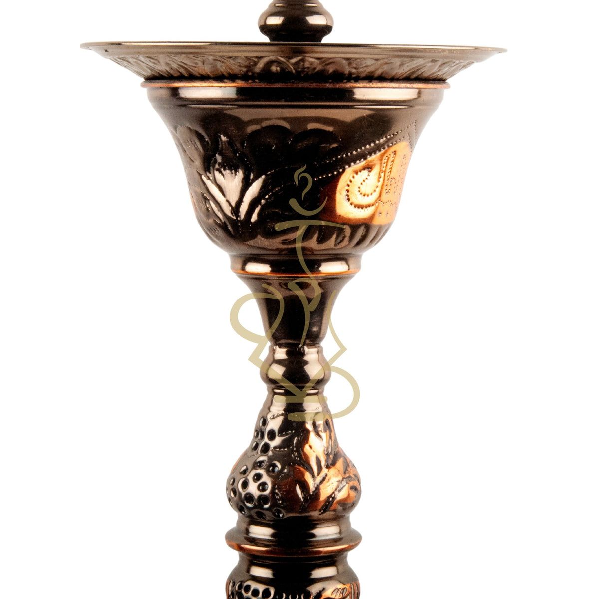 Full Stem View of Khalil Mamoon 1566 Oxide Mismatch Hookah Showing Detailed Craftsmanship, image 20 of 21