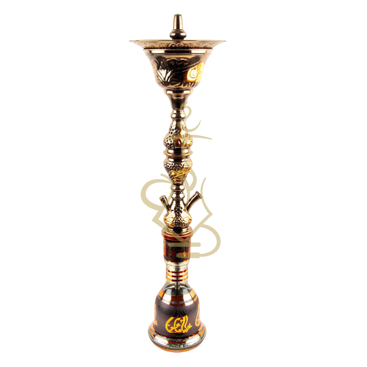 Full View of Khalil Mamoon 1566 Oxide Mismatch Hookah from Top to Base, image 6 of 21