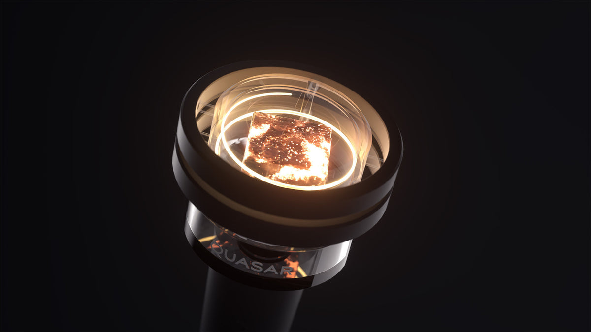 Top view of Quasar Petit Raas 2 with glowing coals, emphasizing compact bowl efficiency
, image 13 of 13