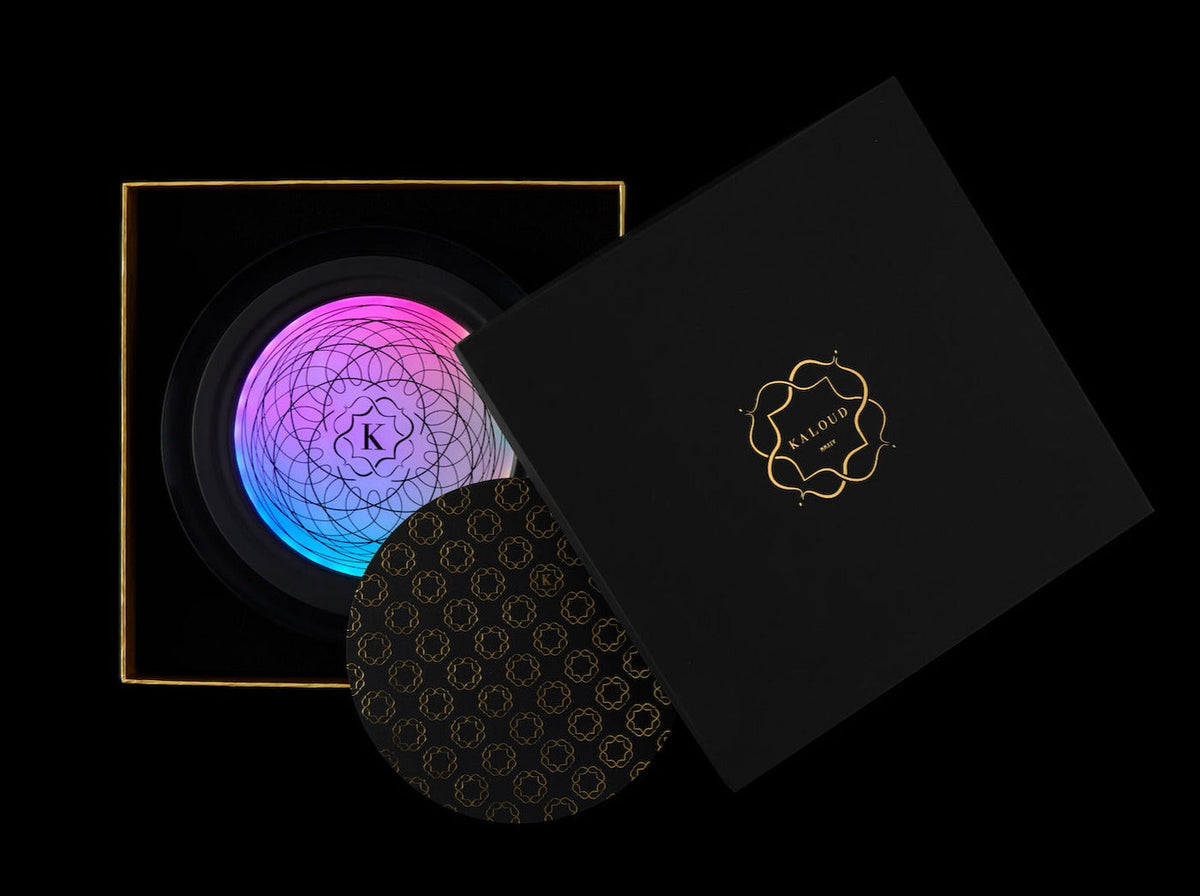 Kaloud Selestia LED light in its black and gold Kaloud gift box, image 2 of 8