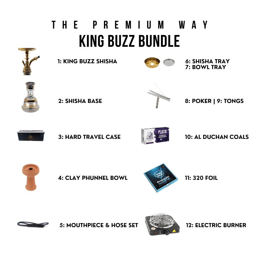 King Buzz Beginner Shisha Kit 52cm, image 2 of 13