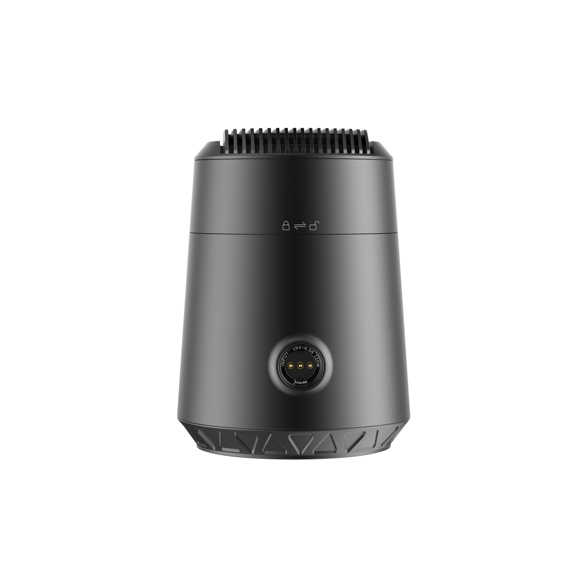 XKAH Lite Electric Heat System in Black, lid open showing the bowl