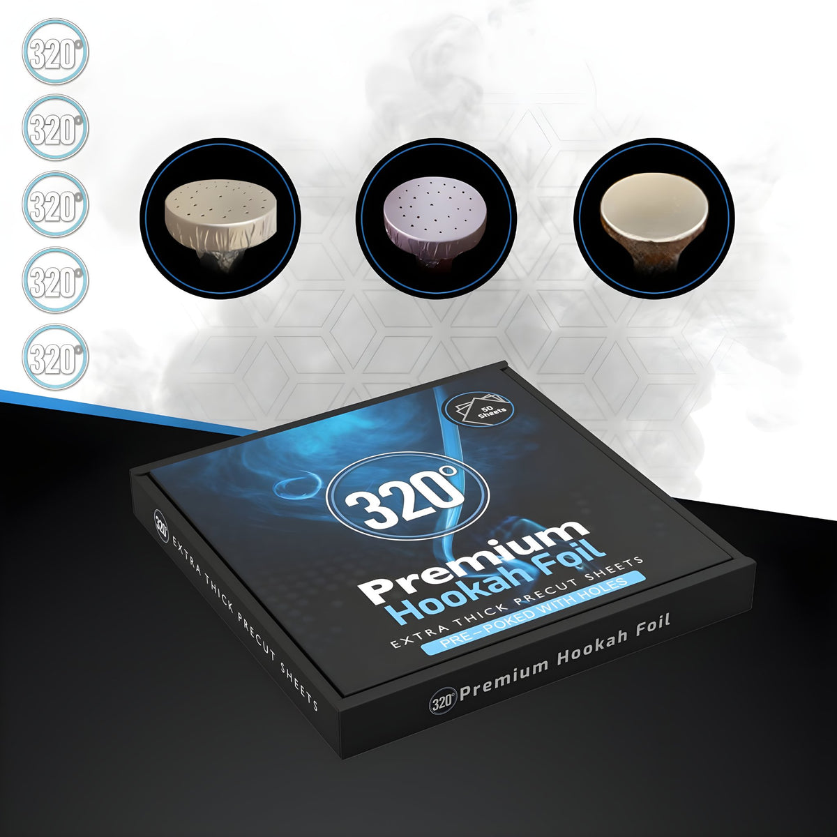 320 Pre - Cut Hookah Foil with Pre - Poked Holes Foil with and from The Premium Way, image 14 of 16