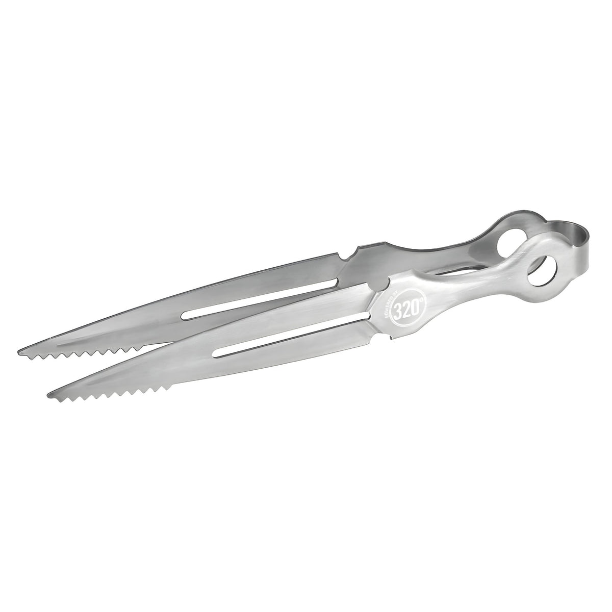 320° Silver Stainless Steel Shisha Tongs, image 9 of 9