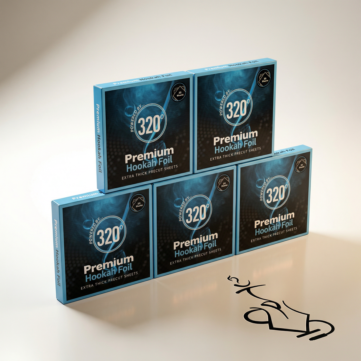 320° Pre-Cut Shisha Foil 50-Pack, image 4 of 17