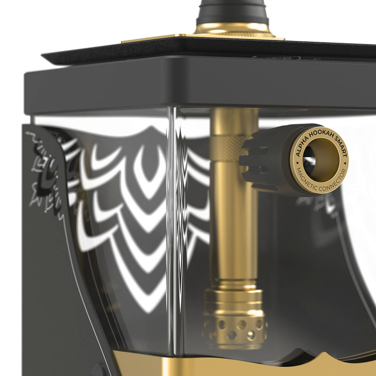 Alpha Hookah Smart Box EXZO - Gold, image 3 of 5