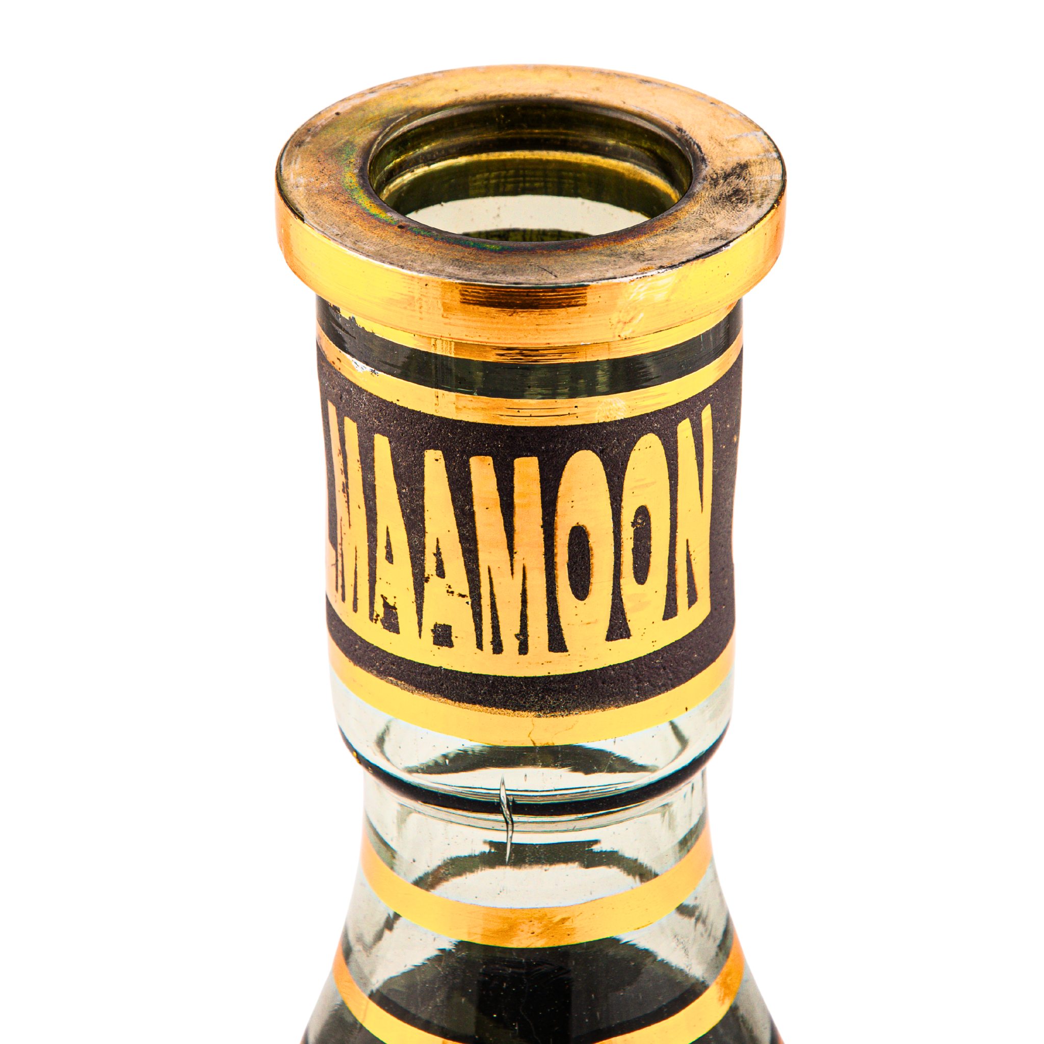 Khalil Mamoon 30cm Black & Gold Hookah Base – KM Large Neck 6