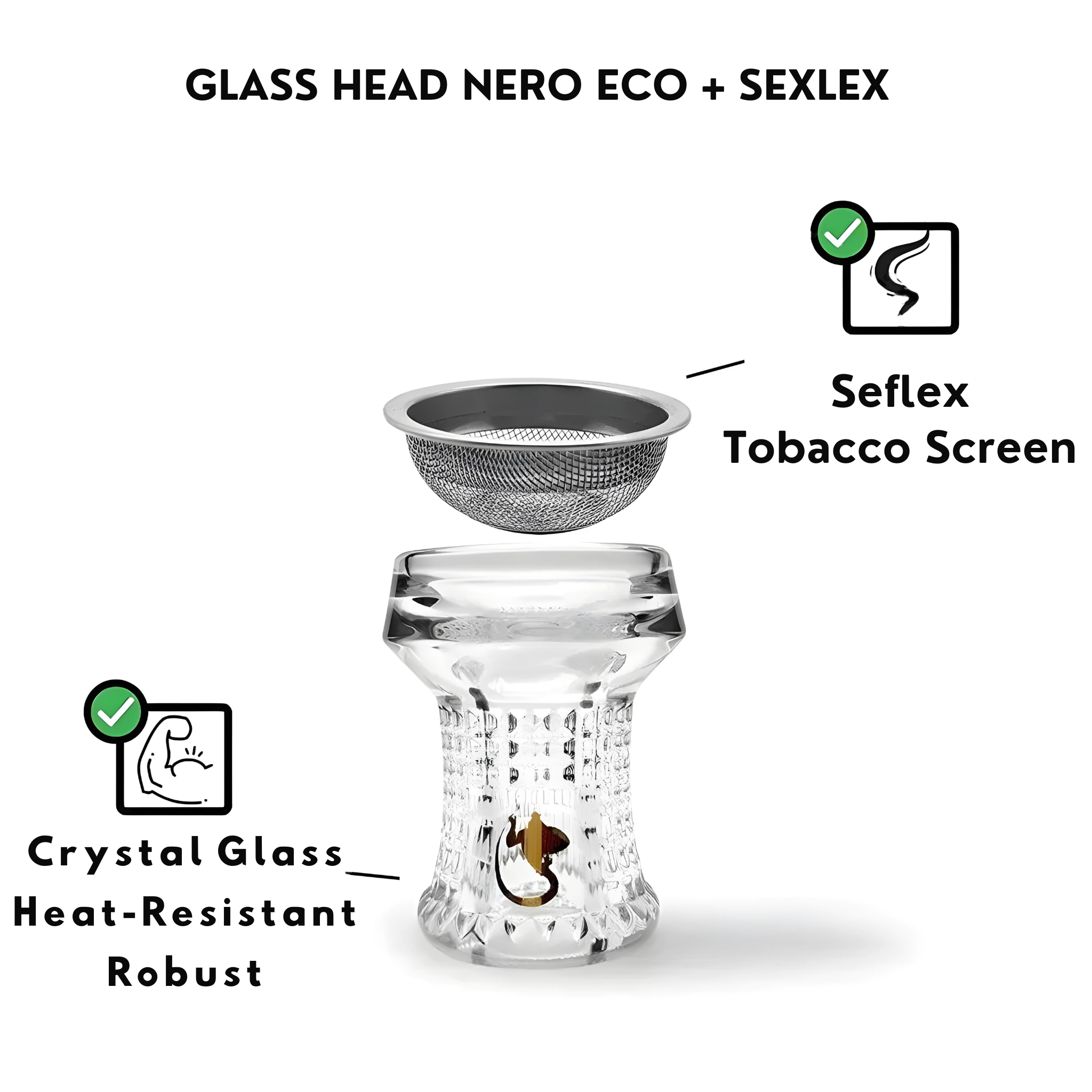 Dschinni Nero Glass Head + Seflex - Crystal Clear, 15g 5
