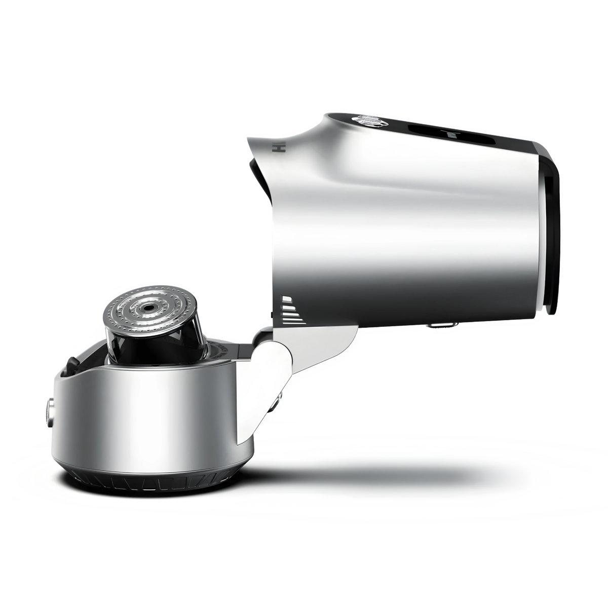 XKAH Pro Electric Heat System in Silver, side, lid open