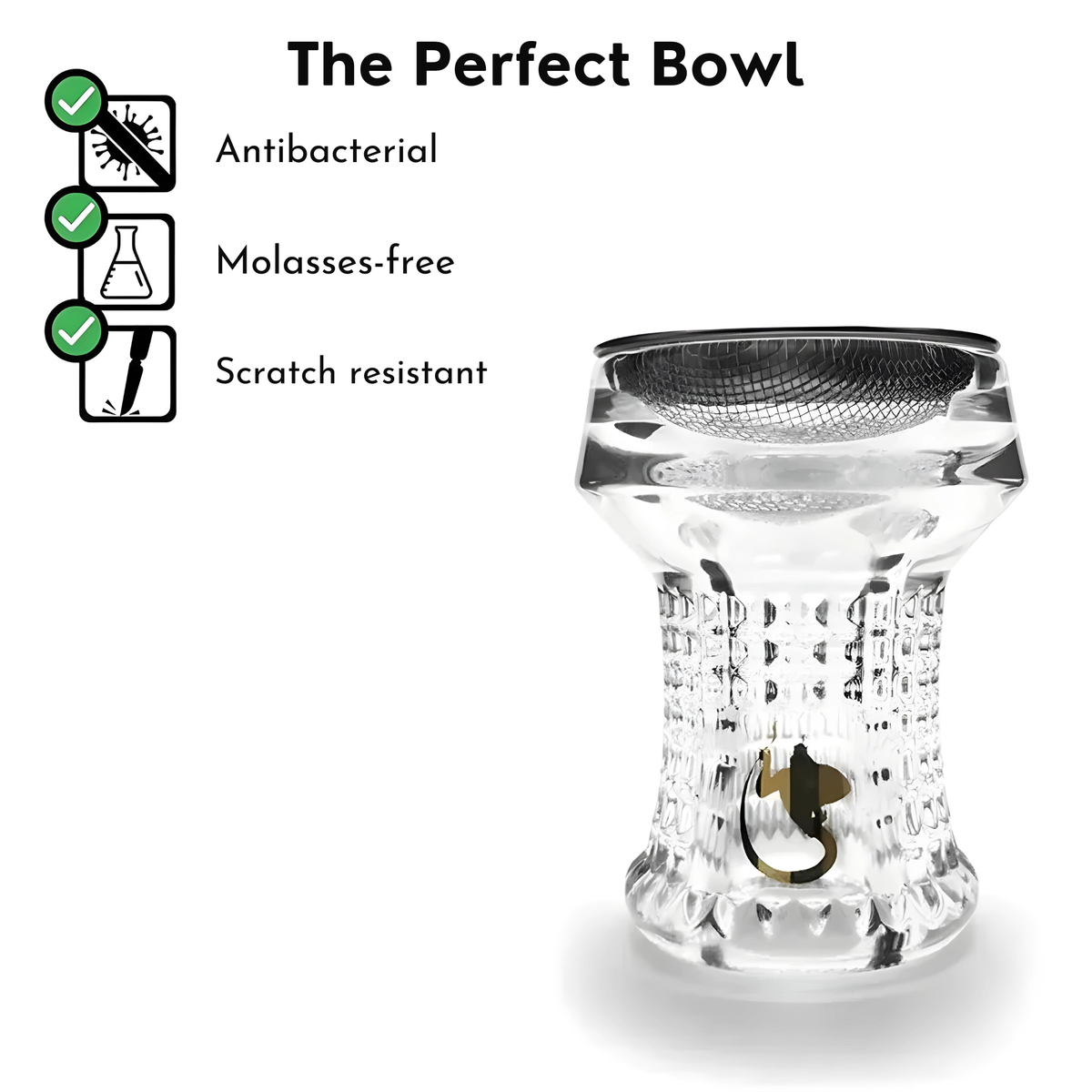 Dschinni Nero Glass Shisha Bowl with Seflex, image 7 of 9