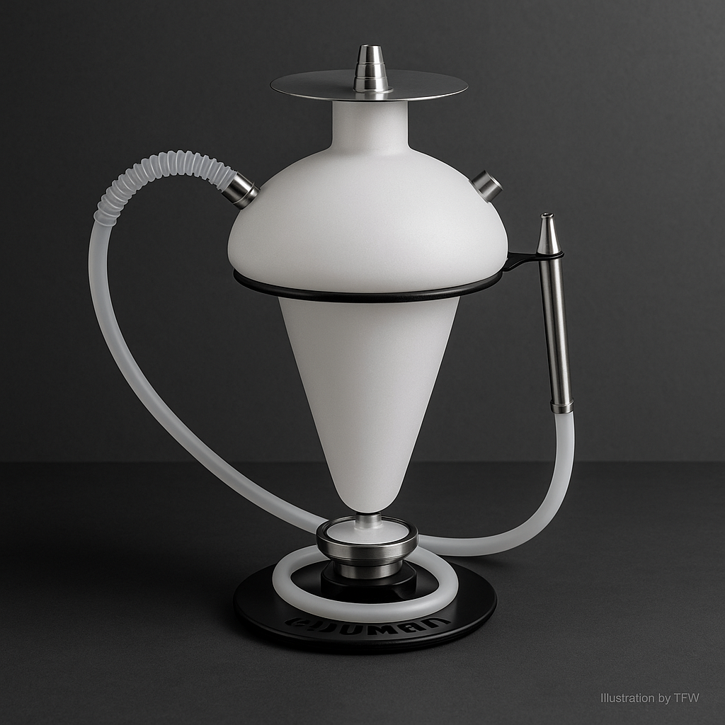 Oduman N5-Z Matt Glass Shisha Pipe, image 4 of 5