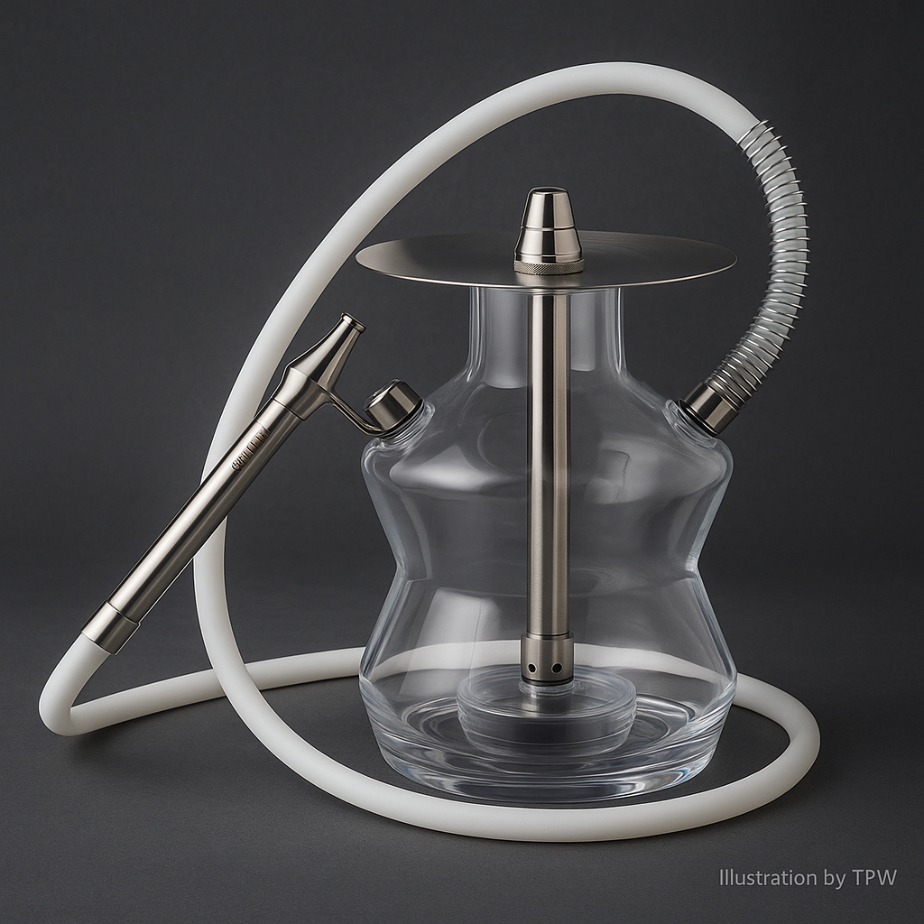 Oduman N3 Glass Shisha – Compact 28 cm, Diffuser, LED