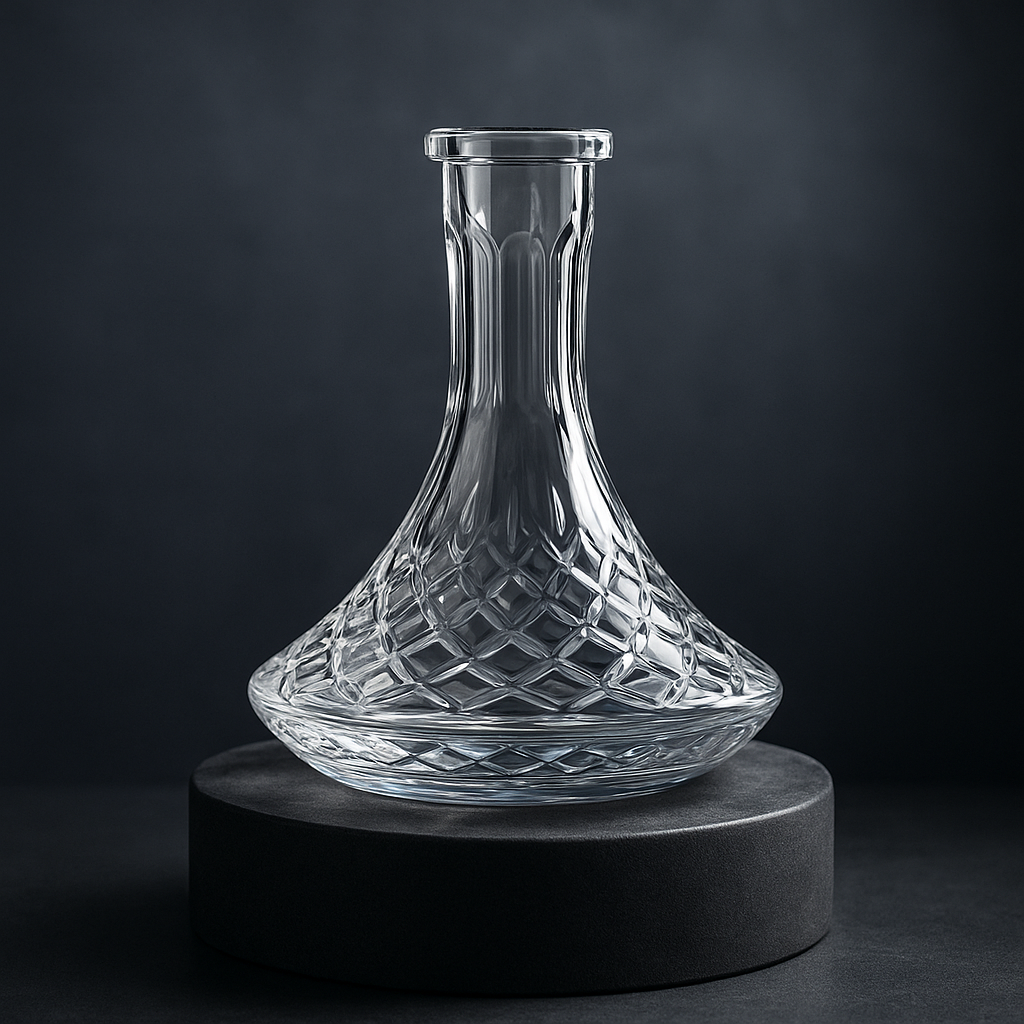 Lismore Crystal-Cut Glass Hookah Base – 45 mm plug-in fit