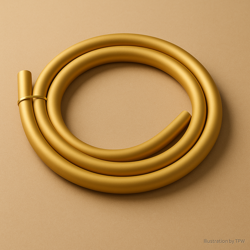Caesar Soft-Touch Silicone Hose – Gold, 1.5 m, 11 mm ID