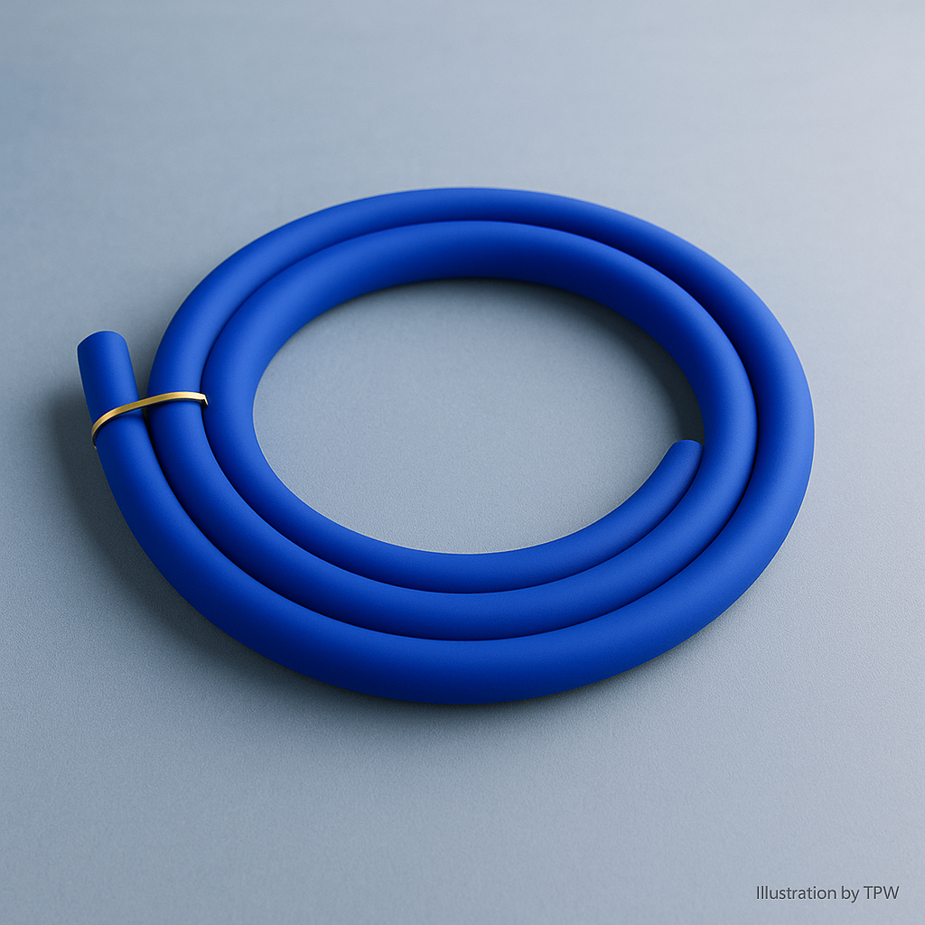 Essentials Matte Blue Silicone Shisha Hose, image 4 of 6