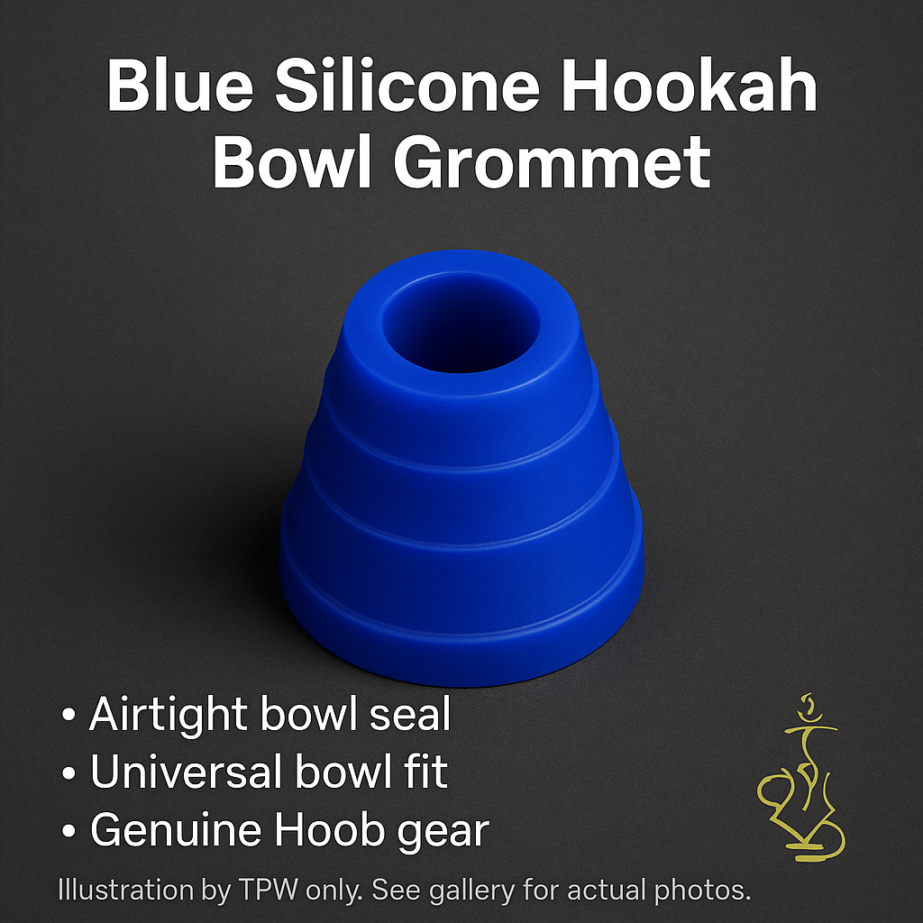 Blue Silicone Hookah Bowl Grommet — Hoob, universal fit for a leak-free seal