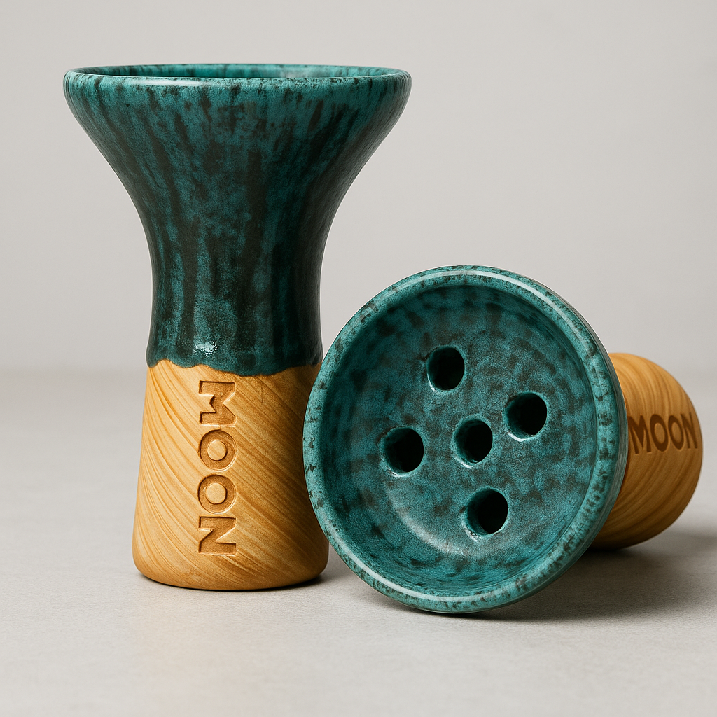 Moon Killer Shisha Bowl Egyptian Glazed Clay, image 5 of 5