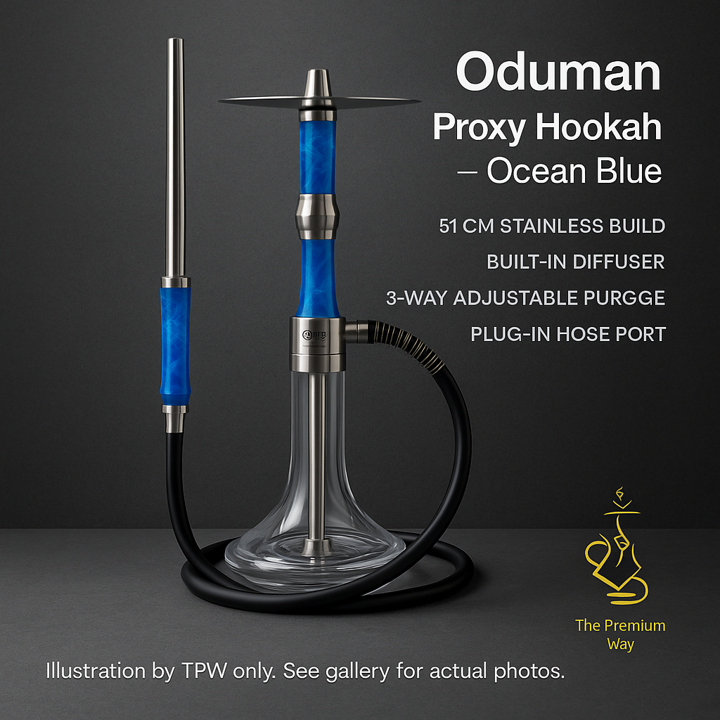 Oduman Proxy Shisha – 3-Way Purge, Diffuser, Ocean Blue