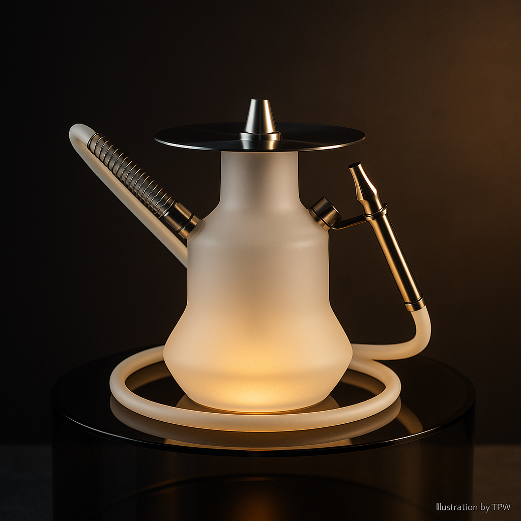 Oduman N4 Matt Glass Hookah – LED Base, Diffuser, 28 cm