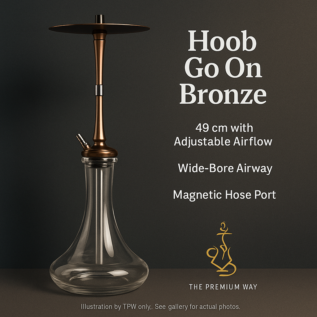 Hoob Go On Bronze – Adjustable Airflow Hookah, Diffuser Included