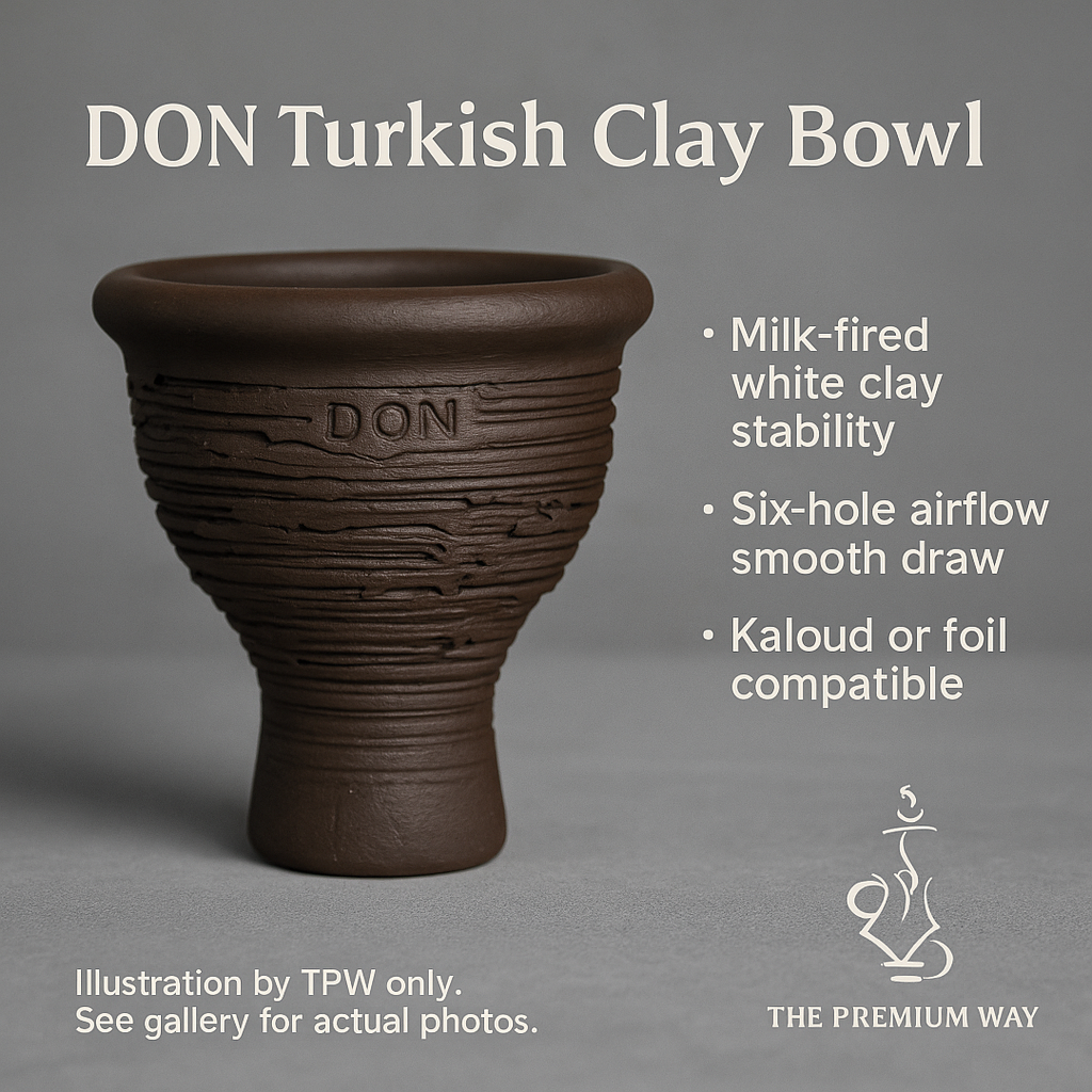 DON Traditional Turkish – Six-Hole Clay Bowl for Kaloud & Foil
