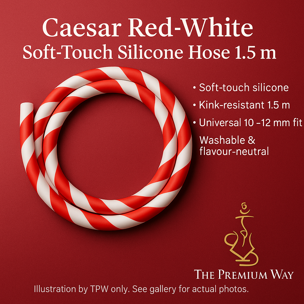 Caesar Silicone Hose 1.5 m – Red & White Soft-Touch