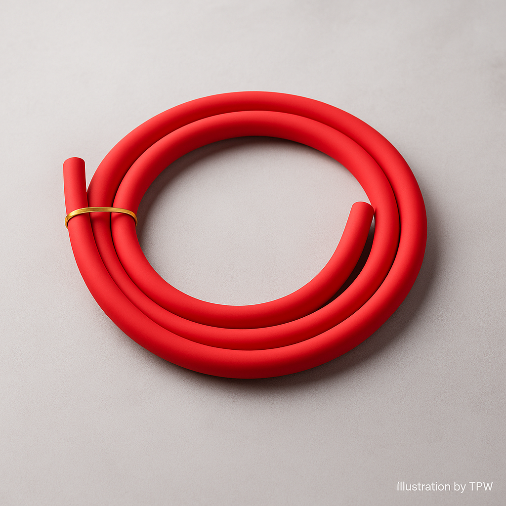 Essentials Red Silicone Shisha Hose, image 2 of 6