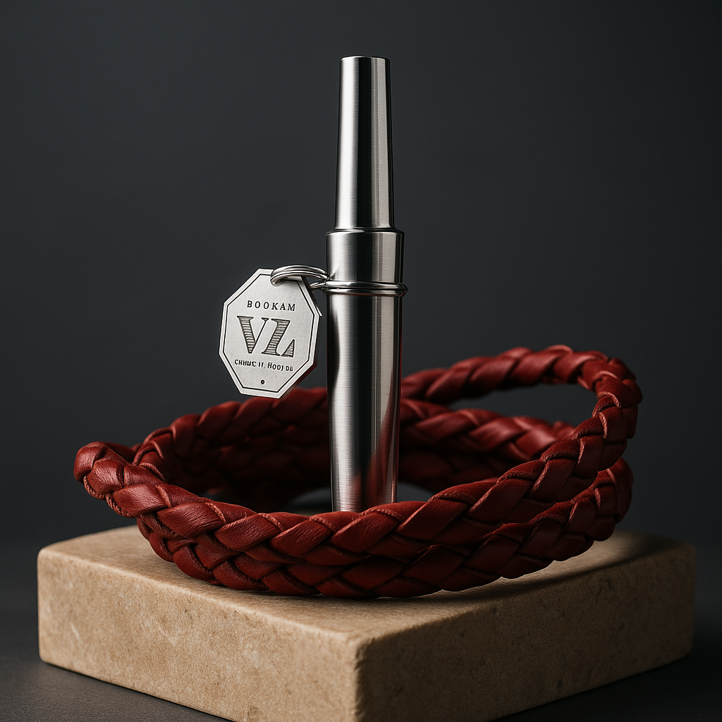 VZ Hookah Red Leather Personal Mouthtip, image 3 of 12