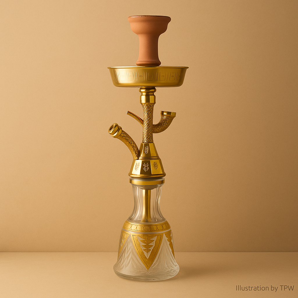 King Buzz Traditional Gold Shisha Pipe 47cm Model: 432, image 4 of 18