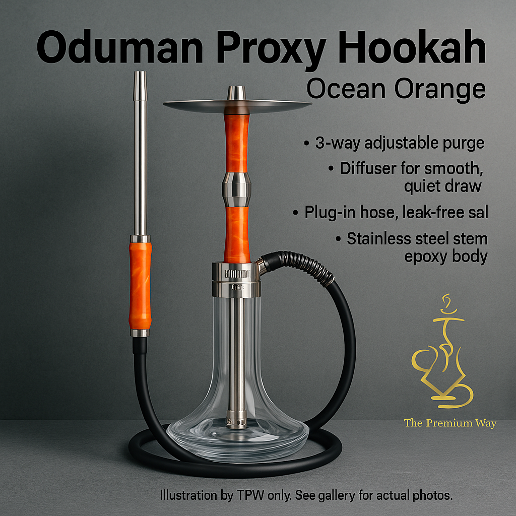 Oduman Proxy – Ocean Orange Stainless Hookah, Diffuser