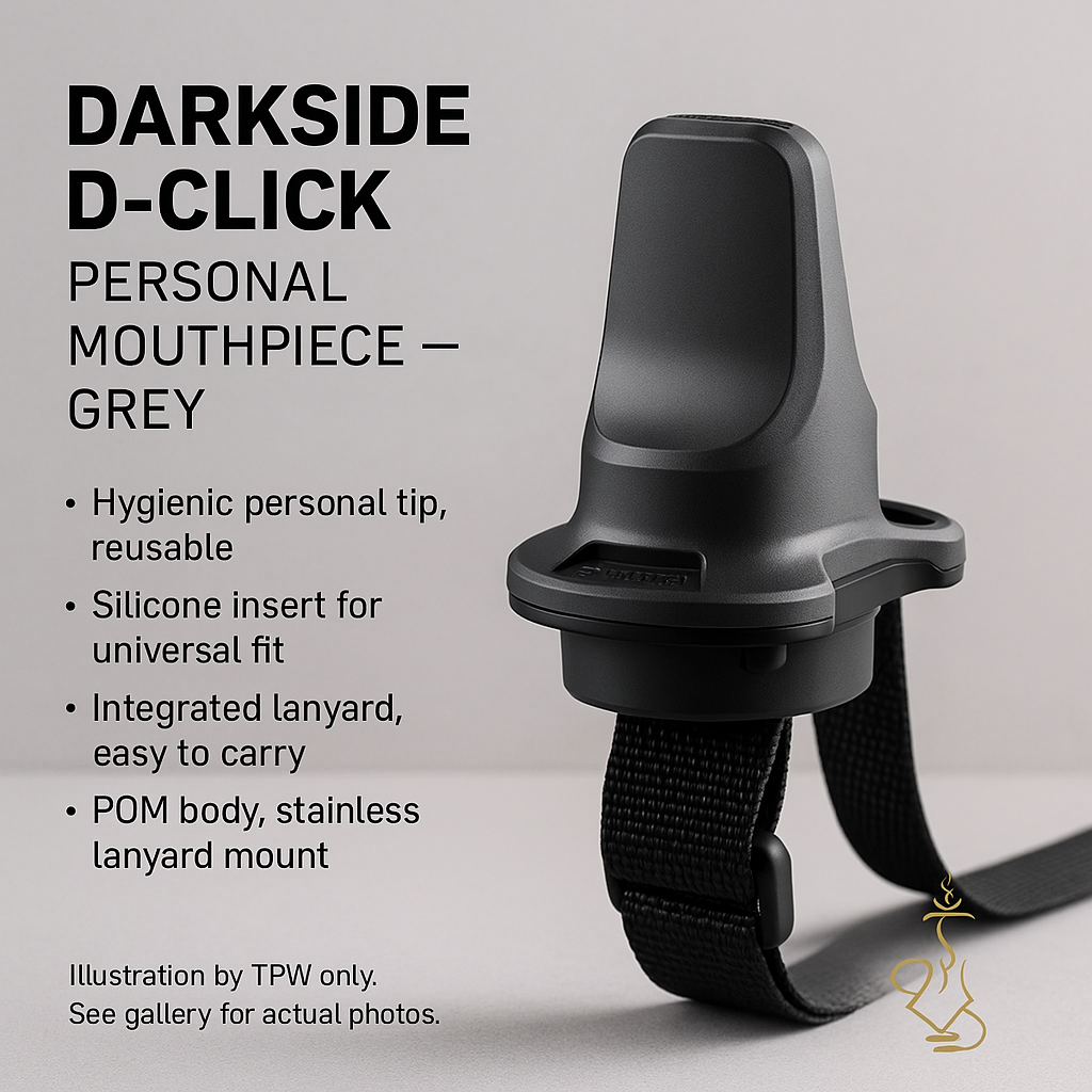 Darkside D-Click Personal Mouthpiece – Grey, Lanyard & Silicone Insert