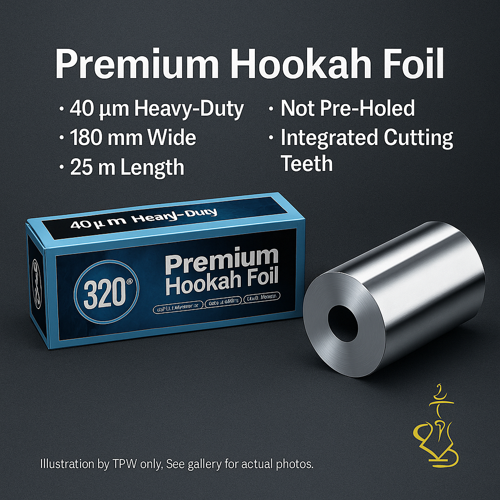 320° Heavy-Duty Shisha Foil – 25 m Roll with Precision Cutter