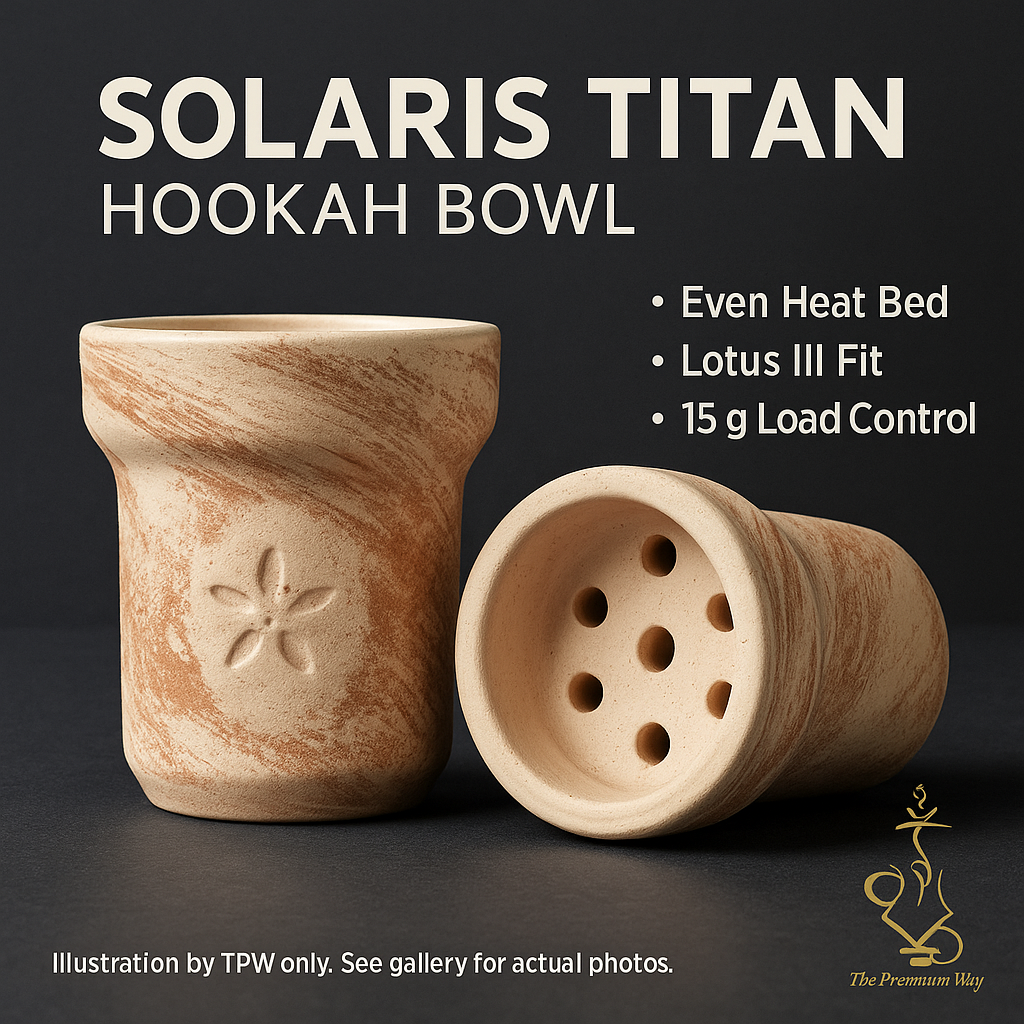 Solaris Titan Shisha Bowl – 10–15 g, Hand-Painted