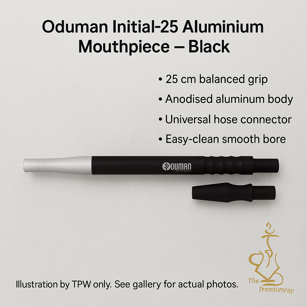 Oduman Aluminium Mouthpiece 25 cm – Initial Series, Black