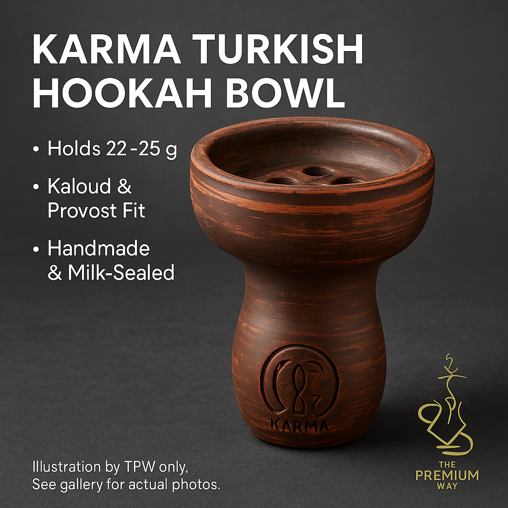 Karma Turkish Shisha Bowl – Heavy Stoneware, 22–25 g 2