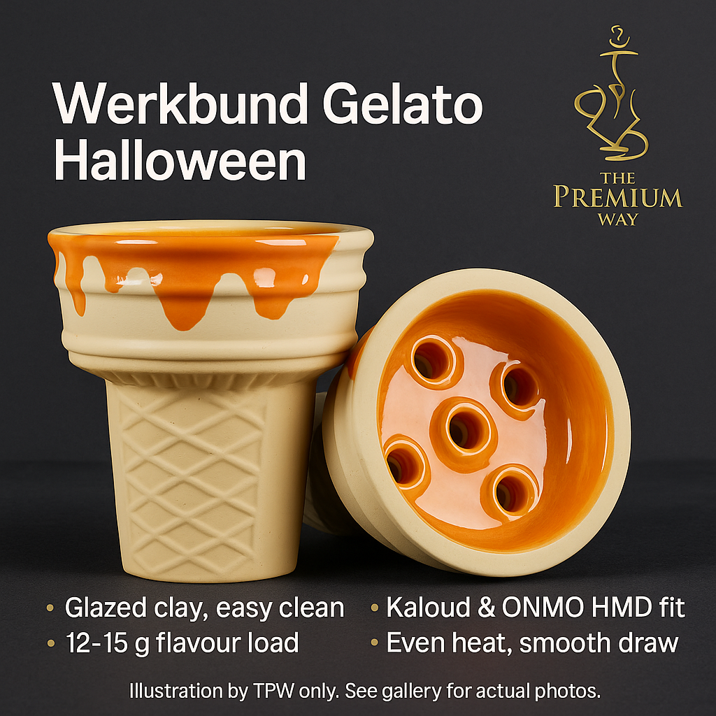 Werkbund Gelato “Pumpkin Drip” Bowl – Glazed Clay, 12–15 g