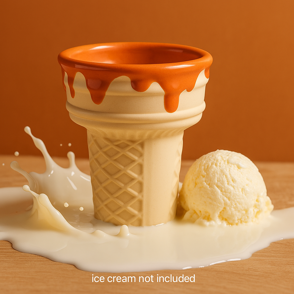 Werkbund Gelato “Pumpkin Drip” Bowl – Glazed Clay, 12–15 g