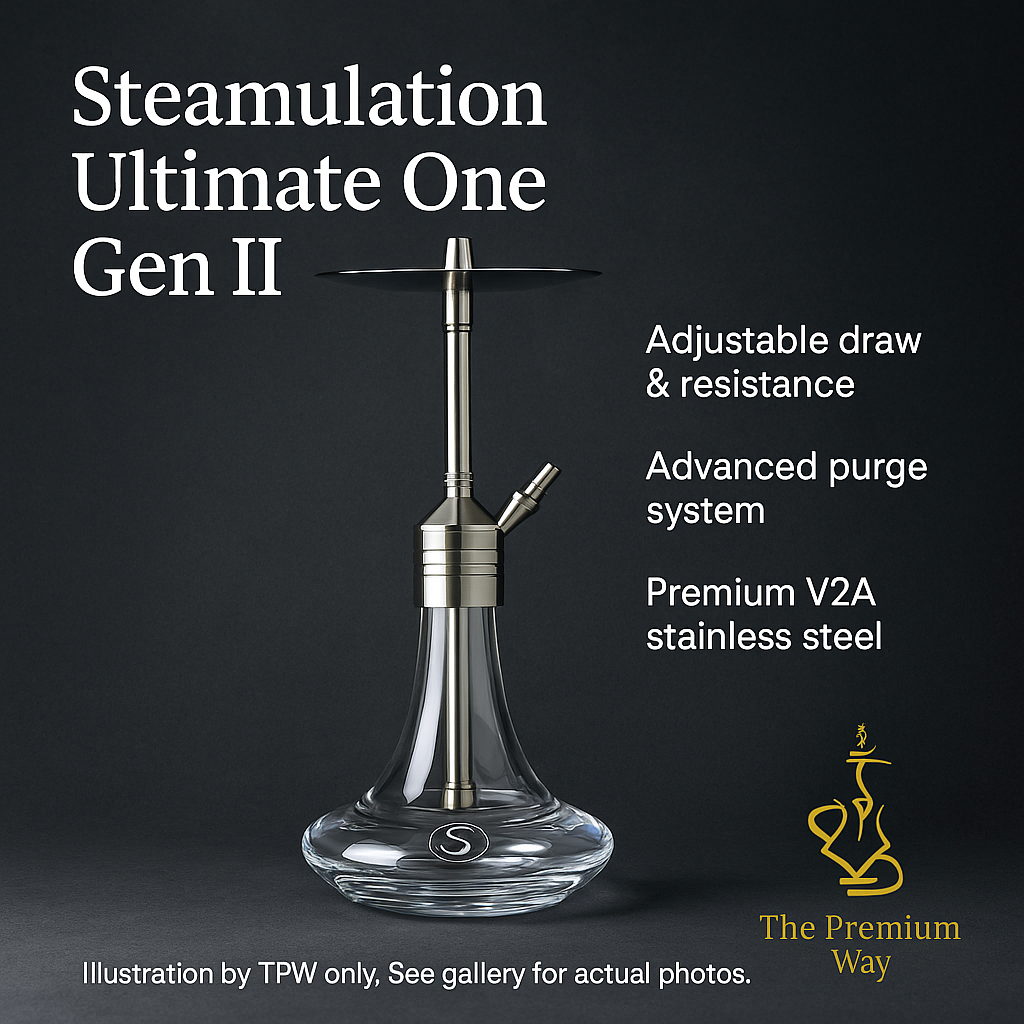 Steamulation Ultimate One Gen II Shisha Pipe – White Matt, image 8 of 8