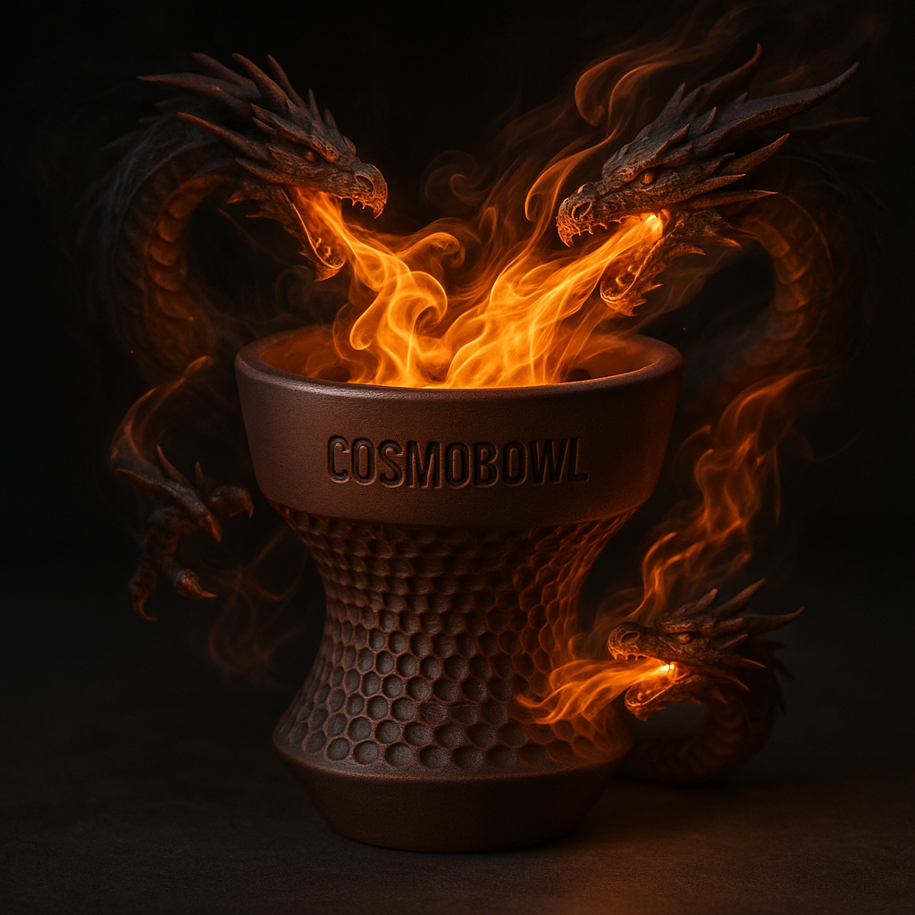 Cosmo Dragon Shot Red Clay Shisha Bowl, image 2 of 5