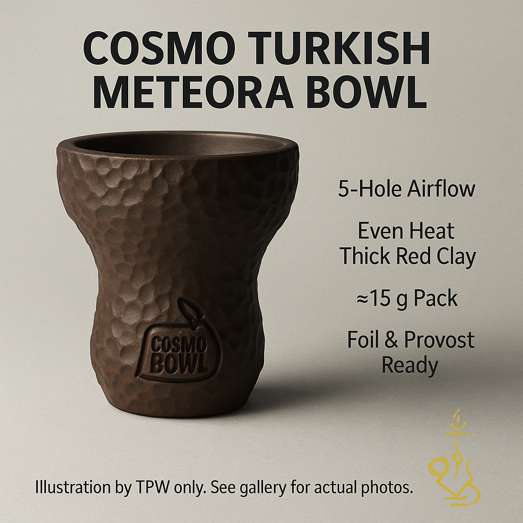 Cosmo Meteora Turkish Bowl – 5-Hole, Heat-Stable Red Clay